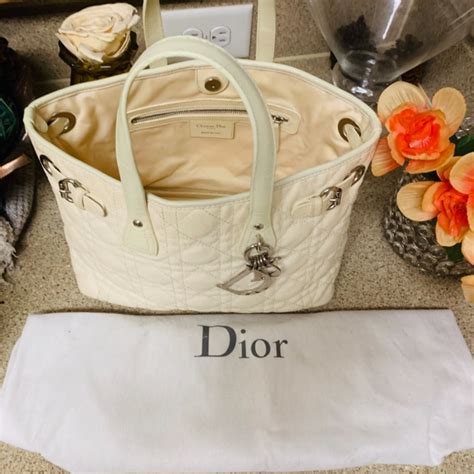 dior coated canvas|CHRISTIAN DIOR Coated Canvas Cannage Medium Panarea .